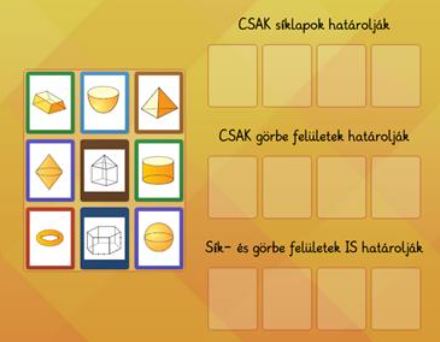 TESTEK csoportosítása Wordwall feladat