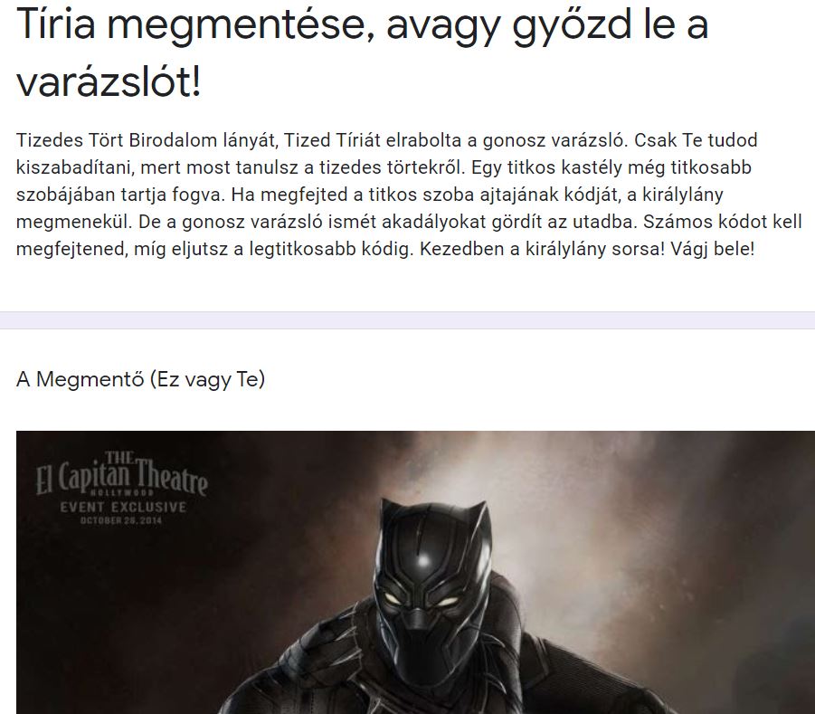 Google űrlap - tízedes törtek témakörben